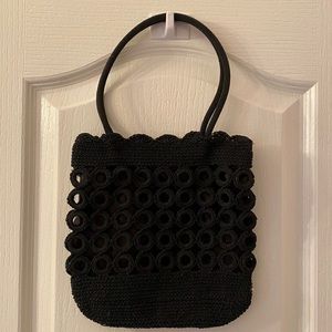 Lil Black Crotchet Handbag